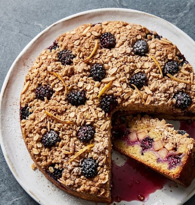Mary Berry Apple and Blackberry Crumble Cake Recipe