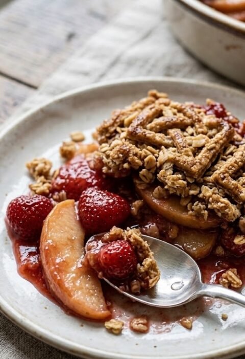 Mary Berry Apple and Strawberry Crumble Recipe