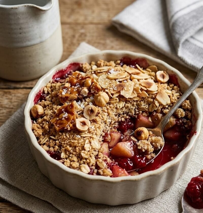 Mary Berry Apple and Raspberry Crumble Recipe